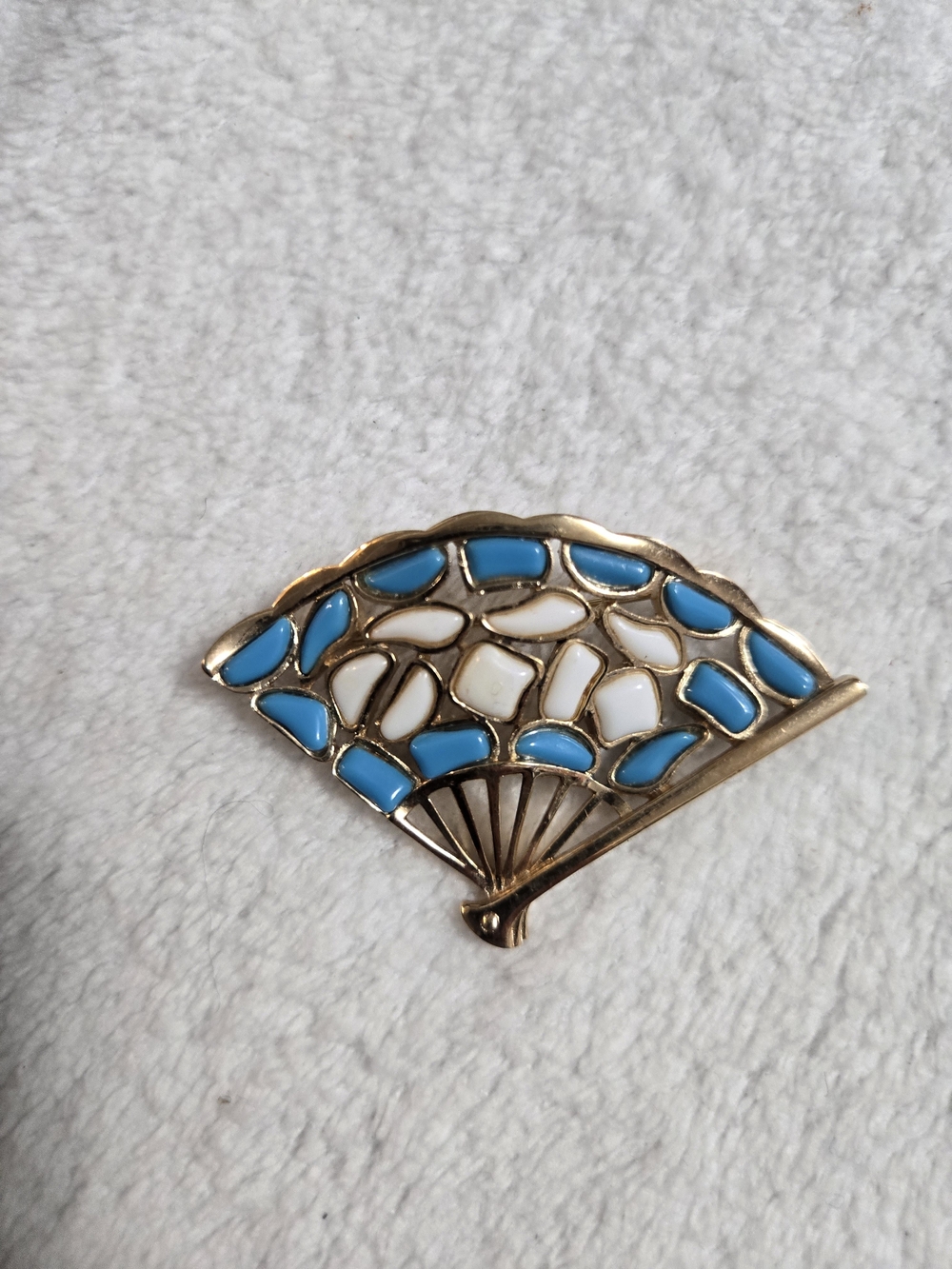 Trifari "Modern Mosaics" Fan Brooch